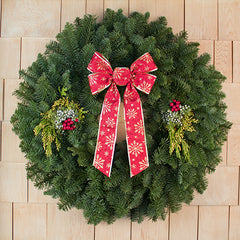 28" Mixed Evergreen Gift Wreath (W3M) - DIRECT DELIVERY